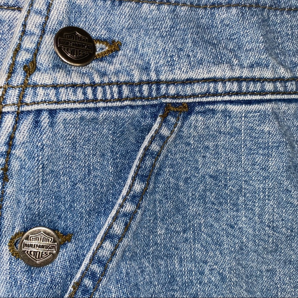 Harley-Davidson Blue Women's Jeans Overalls - Picture 9 of 16